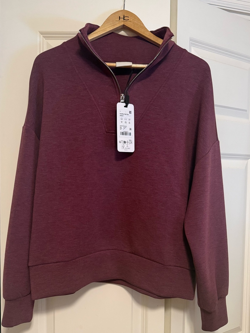 Varley Hawley Half Zip Sweat Sassafras Marl